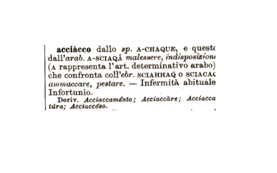 Perché mi è venuto quest’acciacco?